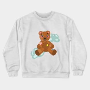 cute little sewed teddybear plushy design Crewneck Sweatshirt